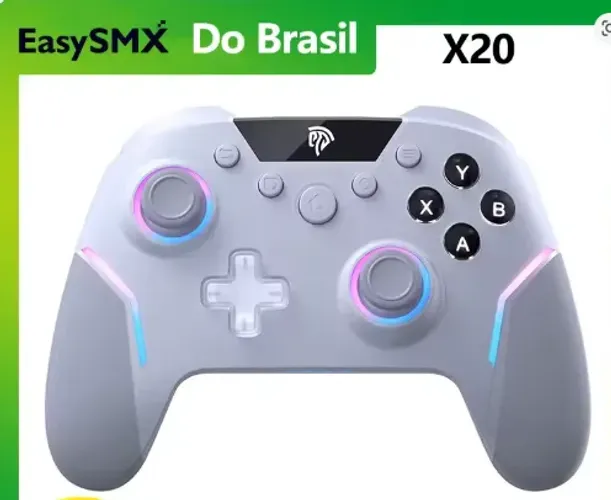  Controle mecânico sem fio EasySMX X20 compatível com PC/Switch/Celular/TV/Steam, gatilhos