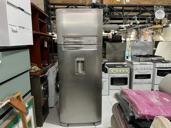 Geladeira Electrolux Cycle Defrost Duplex com Dispenser 462L Inox DC50X