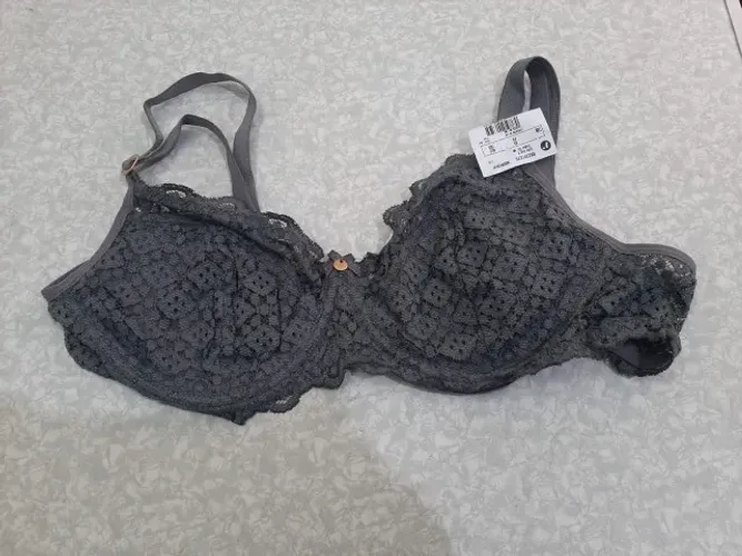 Sutiã Feminino Sem Bojo com Aro Cinza - Tamanho 48 Conforto Diário