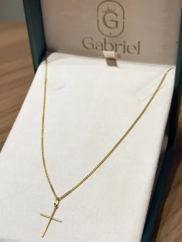 Cordão de ouro grumet + pingente 4.12g ( LOJA FÍSICA )