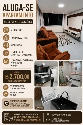 Apartamento próximo ao flamboyant shopping!!