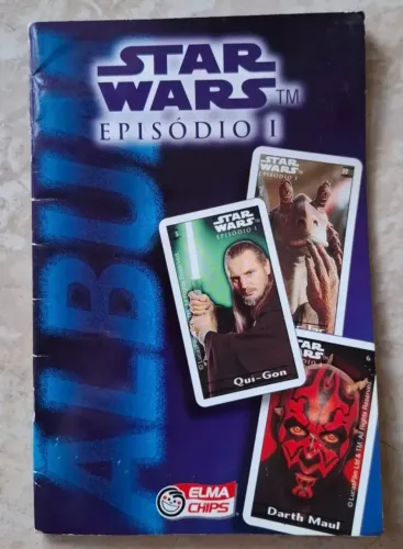 Álbum de Figurinhas Star Wars Elma Chips 1999 Raro