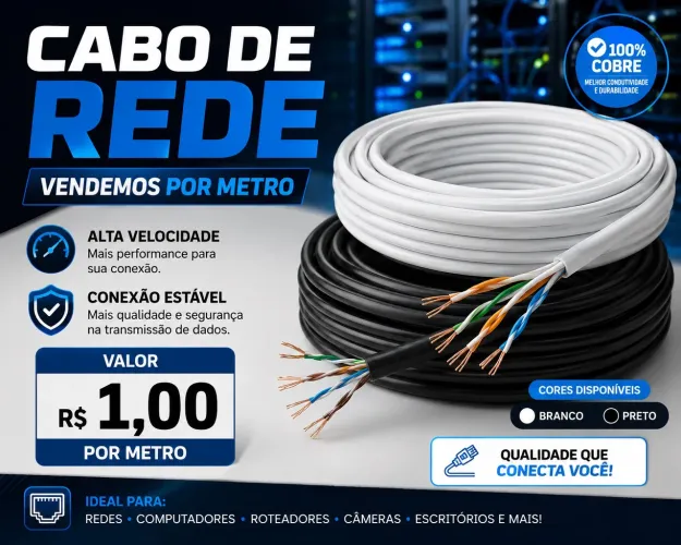 CABO DE REDE POR METRO