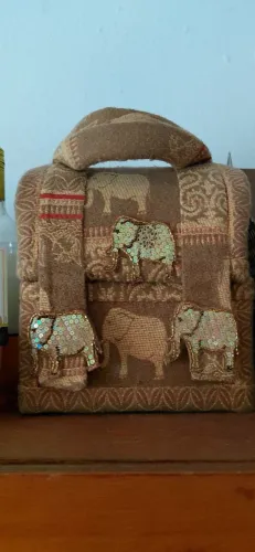 BOLSA DE TEXTURA INDIANA DE ELEFANTE