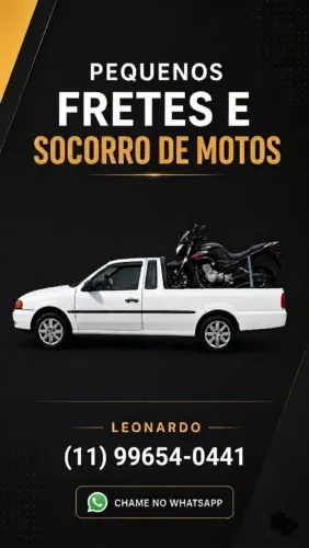 Socorro de moto e pequenos fretes