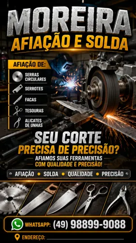 Afiaçao ferramentas tesouras, alicates de unha, serrotes, serras circular....