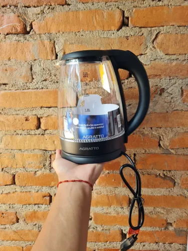 Chaleira elétrica vidro Agratto 2,2l