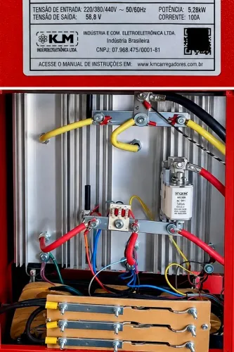 CARREGADOR DE BATERIA KMT 48V / 100A - REVISADO