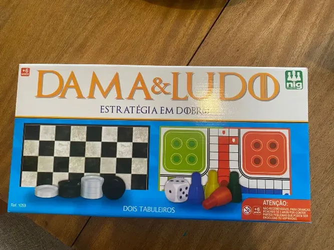 Jogo Dama & Ludo Nig Brinquedos - Novo com lacre original