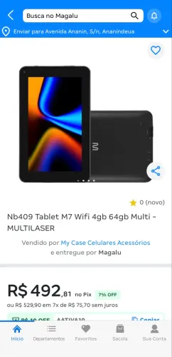 Vende-se tablete M7 novo
