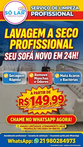 Lavagem a seco de sofá