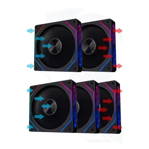 Kit 5x Fans Prism 4 RS ARGB Preto