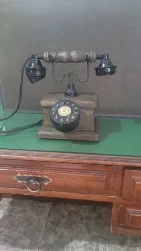 Telefone Antigo Retrô Nelphone Lord Marrom - Perfeito Estado e Funcionando!