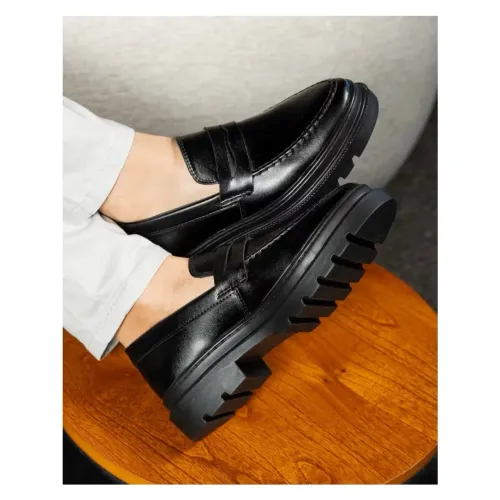 Mocassim Masculino Preto Social - Solado Tratorado