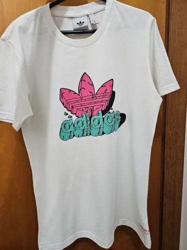 Camiseta Adidas Originals Funny Dino Off White Tamanho M - Original