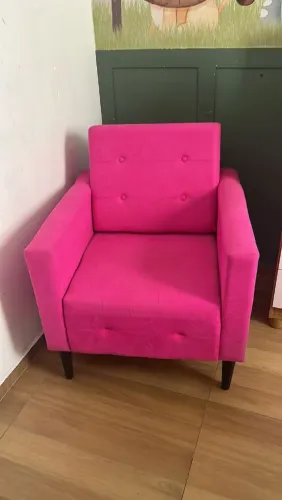 Kit Mnicure Completo e Confortável Cadeira, assento e Apoio ( Rosa Magenta)