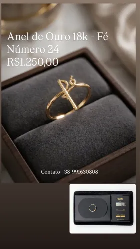 Anel de OURO - FÉ