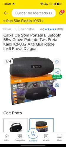 Caixa de som Kaidi modelo 832