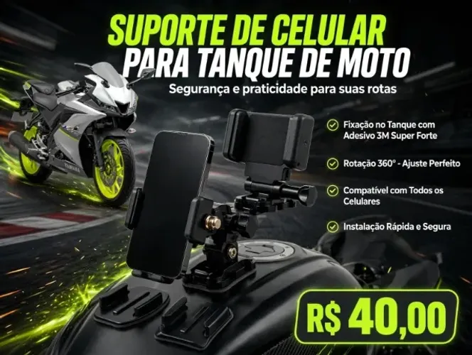 Suporte De Celular Para Tanque De Moto