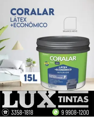 Tinta Coralar Branco Fosco 15lts
