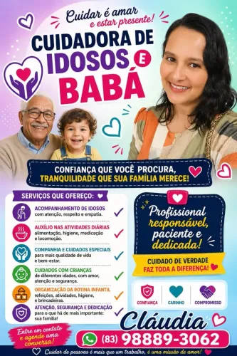 Babá e Cuidadora de Idosos.