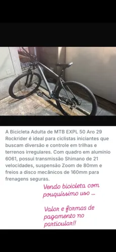 Bike Nova, usada apenas 5 vezes