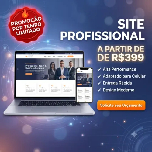 Promoção! Criação de Sites Profissionais