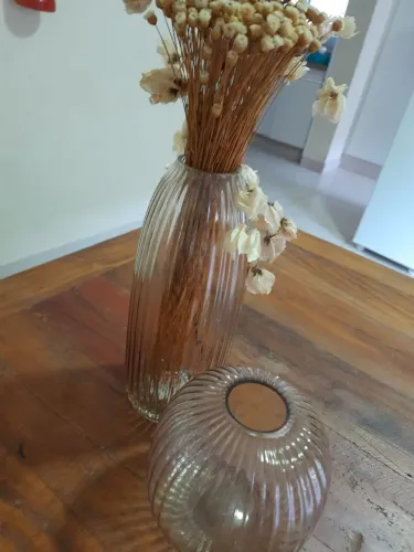 KIT VASO DECORATIVO EM VIDRO