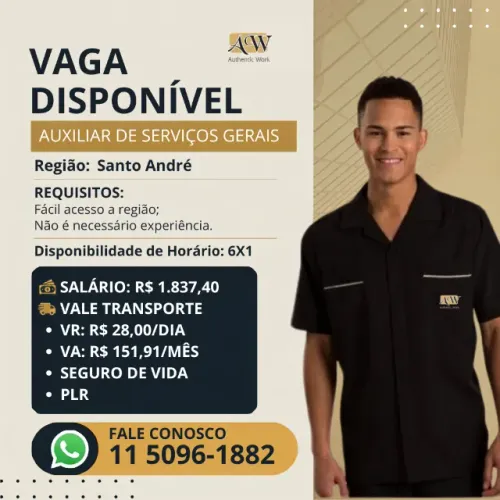 Auxiliar de serviços gerais