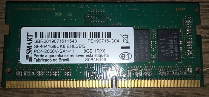 Memória RAM SMART 8GB DDR4 2666MHz SODIMM Notebook