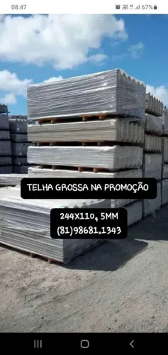 TELHA GROSSA 244 X 110 MADEIRAS LINHAS CAIBRO RIPAS PARAFUSOS ENTREGA IMEDIATA 