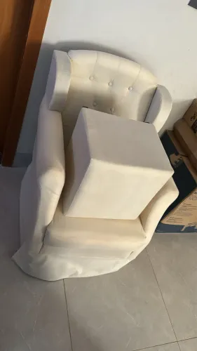 Poltrona de Amamentação com Balanço + Puff - Nova!