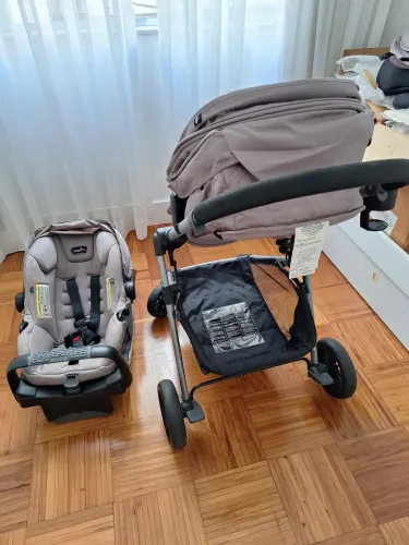 Carrinho de bebê + bebê conforto evenflo pivot (travel system) excelente estado!