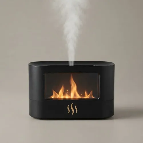 Umidificador Lareira Efeito Chama 3 em 1 Difusor Aromas LED - Novo Curitiba