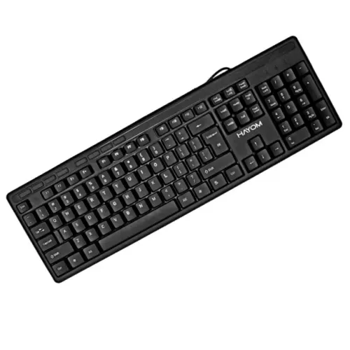 Teclado Office ABNT2 USB Hayom TC3203 Multimídia com Fio