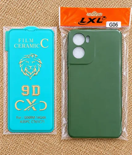 Capa Capinha Slim Aveludada Anti Impacto Colorida + Película 3D Para Motorola Moto G06