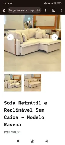Sofá Retrátil e Reclinável Sem Caixa - Modelo Ravena
