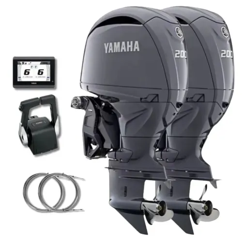 Parelha Yamaha 200HP Cinza 4Tempos - Motor de Popa Novo