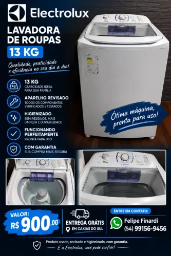 Lava roupa Electrolux 13 kg