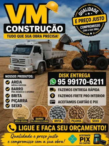Construção areia Barro *11 whatsapp 