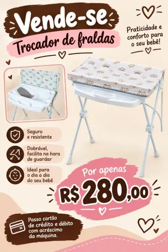Banheira com trocador unissex
