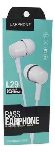 Fone de Ouvido Intra-auricular L29 Champ Bass Earphone com Microfone