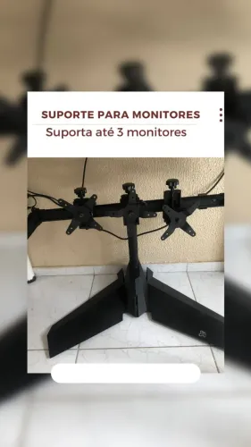 Suporte XFX para 3 Monitores até 24" com USB e Áudio
