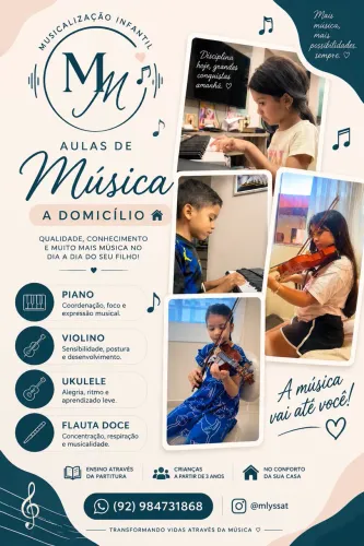 Aulas de música a domicílio