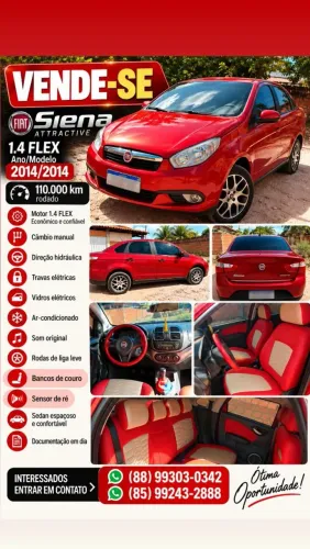 Fiat Grand Siena Attrac. 1.4 EVO F.flex 8V 2014