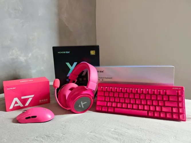 KIT GAMER MCHOSE ROSA - ESTADO DE NOVO
