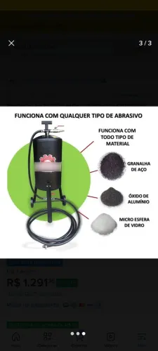 Vendo maquina de jato de areia para 80kg com rodas de mellters nunca usado novo na caixa 