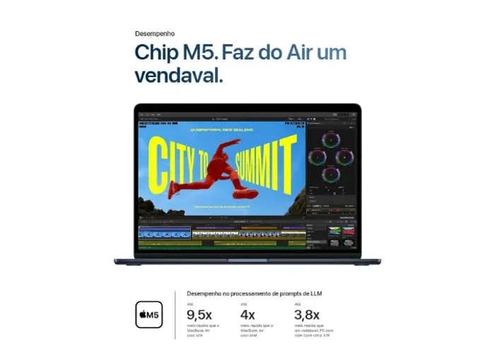 Macbook Air M5 16/512GB Tela 13, Novo Lacrado, 1 Ano de Garantia, Loja Física