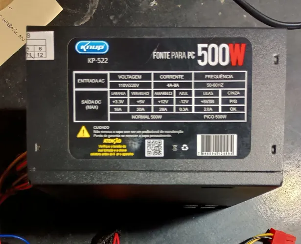 Fonte Knup 500w semi nova