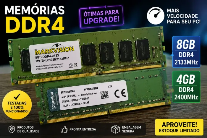 MEMÓRIA 4GB E 8G